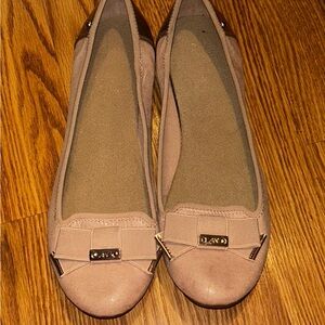 Anne Klein Alivia 10.5 Dusty Rose Ballet Flat whole hardware.